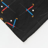 パーソナライズな一流の黒いフィールドホッケー フリースブランケット (角)