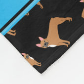 パーソナライズな一流の黒いフレンチ・ブルドッグ フリースブランケット (角)