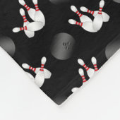 パーソナライズな一流の黒いボーリングパターン フリースブランケット (角)