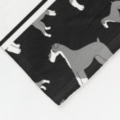 パーソナライズな一流の黒いミニチュア・シュナウツァー犬 フリースブランケット (角)