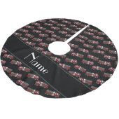 パーソナライズな一流の黒い普通消防車 ブラッシュドポリエステルツリースカート (アングル)