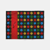 パーソナライズな一流の黒い消防署の記号 フリースブランケット (正面(横))