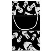 パーソナライズな一流の黒い空手パターン スモールペーパーバッグ (裏面)