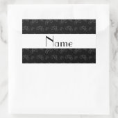 パーソナライズな一流の黒い自転車パターン 長方形シール (バッグ)