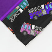 パーソナライズな一流の黒い虹の普通消防車 フリースブランケット (角)