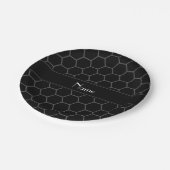 パーソナライズな一流の黒い蜜蜂の巣 ペーパープレート (アングル)