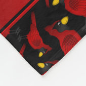 パーソナライズな一流の黒い(鳥)ショウジョウコウカンチョウパターン フリースブランケット (角)