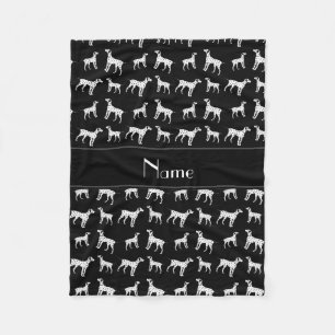 パーソナライズな一流の黒いdalmatian犬 フリースブランケット