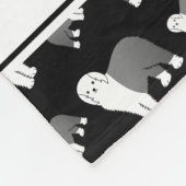 パーソナライズな一流の黒く古い英国の牧羊犬犬 フリースブランケット (角)