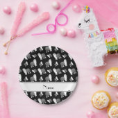 パーソナライズな一流の黒く古い英国の牧羊犬犬 ペーパープレート (パーティー)