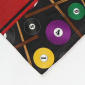 パーソナライズな一流の黒く多彩なプールパターン フリースブランケット (角)