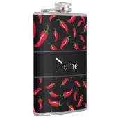 パーソナライズな一流の黒く赤いチリペッパー フラスク (右)