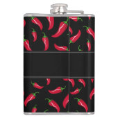 パーソナライズな一流の黒く赤いチリペッパー フラスク (裏面)