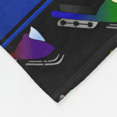 パーソナライズな一流の黒のスノーモービル フリースブランケット (角)