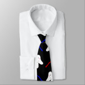 パーソナライズな一流の黒のブラシおよび歯パターン ネクタイ (タイ)