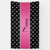 パーソナライズな一流の黒ダイヤのピンクのストライブ柄 横断幕 (縦)