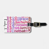 パーソナライズな一流プレーヤーはネットボールを置きます ラゲッジタグ (正面横)