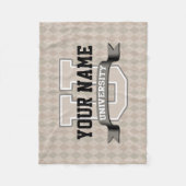 パーソナライズな一流大学カッコいいのおもしろいな大学 フリースブランケット (正面)