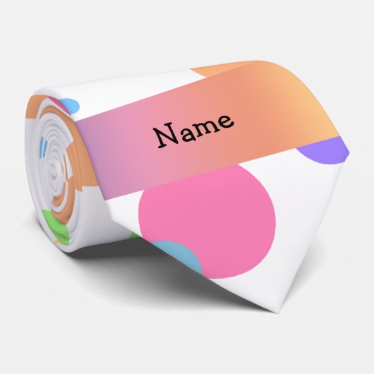 パーソナライズな一流猿の虹の水玉模様 ネクタイ (ロール)