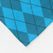 パーソナライズな一流猿の青のアーガイル フリースブランケット (角)