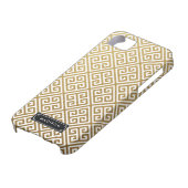 パーソナライズな上品な金ゴールドのギリシャ人の鍵 Case-Mate iPhoneケース (下部)