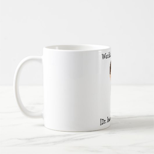 パーソナライズな世界で最も最高のな医者、ブルネットの男性 コーヒーマグカップ (左)