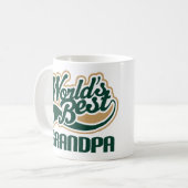 パーソナライズな世界の最も最高のな祖父のギフト コーヒーマグカップ (正面左)