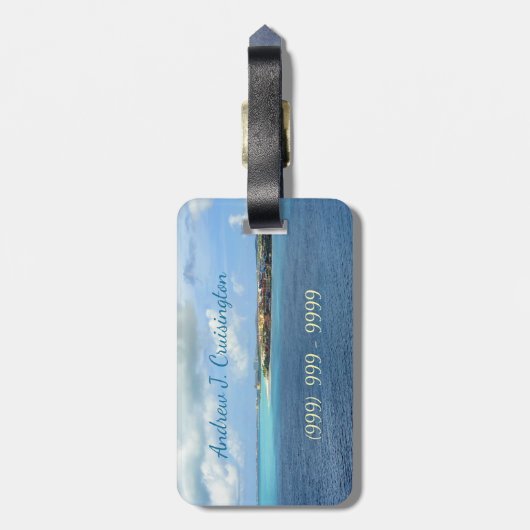 パーソナライズな世界の港の巡航を見たいと思って下さい ラゲッジタグ (裏面縦)