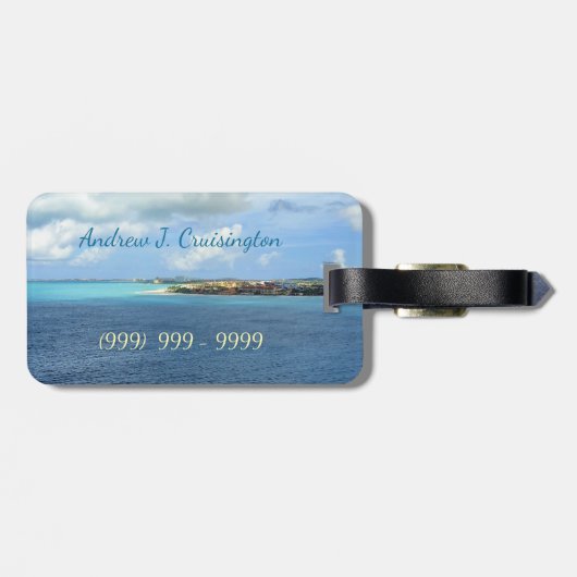 パーソナライズな世界の港の巡航を見たいと思って下さい ラゲッジタグ (裏面横)