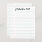 パーソナライズな並べられた文房具Notecards ノートカード (正面/裏面)