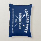 パーソナライズな乗組員のロウイングのロゴのオールのチーム名前年 アクセントクッション (裏面(縦))