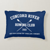 パーソナライズな乗組員のロウイングのロゴのオールのチーム名前年 アクセントクッション (裏面)