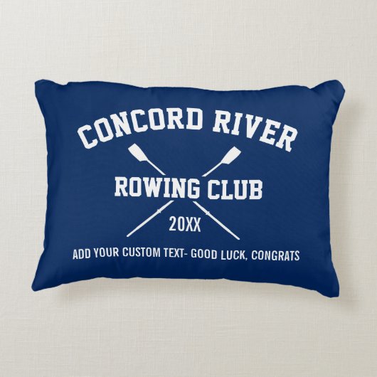 パーソナライズな乗組員のロウイングのロゴのオールのチーム名前年 アクセントクッション (裏面)