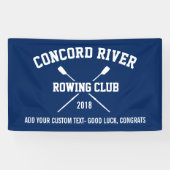 パーソナライズな乗組員のロウイングのロゴのオールのチーム名前年 横断幕 (横)