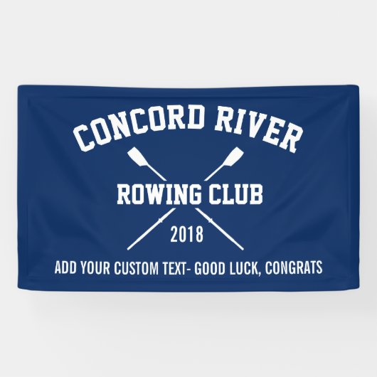 パーソナライズな乗組員のロウイングのロゴのオールのチーム名前年 横断幕 (横)