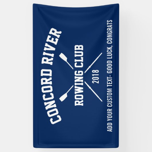 パーソナライズな乗組員のロウイングのロゴのオールのチーム名前年 横断幕 (縦)