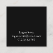 パーソナライズな乗馬の万華鏡のように千変万化するパターン スクエア名刺 (裏面)