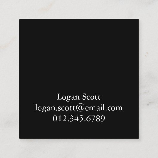 パーソナライズな乗馬の万華鏡のように千変万化するパターン スクエア名刺 (裏面)