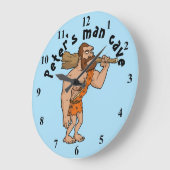 パーソナライズな人の洞窟 ラージ壁時計 (傾斜)