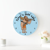 パーソナライズな人の洞窟 ラージ壁時計 (ホーム)