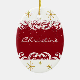 パーソナライズな休日のオーナメント セラミックオーナメント