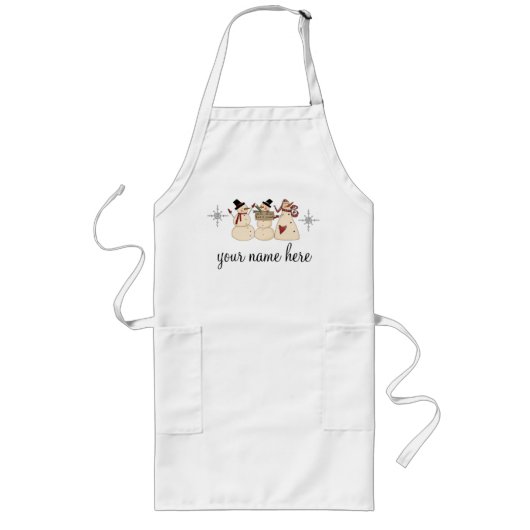 パーソナライズな休日のベーキングのエプロン ロングエプロン (正面)