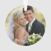 パーソナライズな休日の写真の雪片のオーナメント オーナメント (裏面)