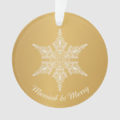 パーソナライズな休日の写真の雪片のオーナメント オーナメント (正面)