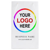 パーソナライズな会社のロゴ スモールペーパーバッグ (裏面)