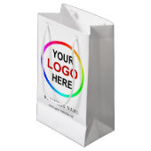 パーソナライズな会社のロゴ スモールペーパーバッグ (正面アングル)