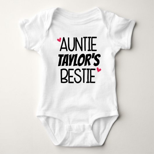 パーソナライズな伯母さんのBestie Baby Outfit Bodysuit ベビーボディスーツ (正面)