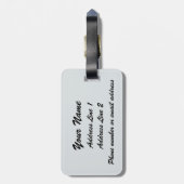 パーソナライズな低音のト音記号のハートの荷物のラベル ラゲッジタグ (裏面縦)