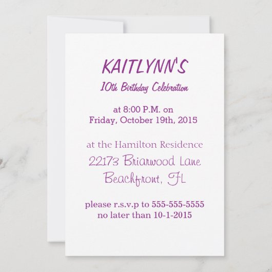 パーソナライズな体操のデキセドリン錠の花柄 招待状 (裏面)