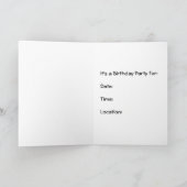 パーソナライズな体操のパーティーカード 招待状 (内部)